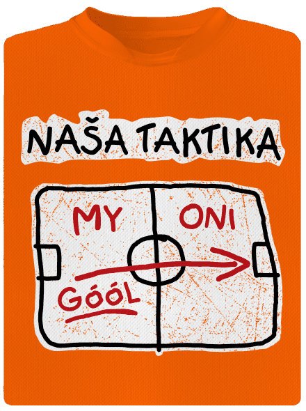 Naša taktika detské športové tričko Neon Orange