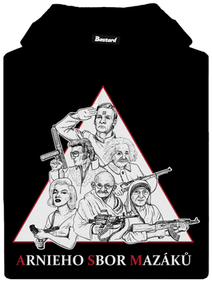 Arnieho sbor mazáků pánska mikina klokanka Black