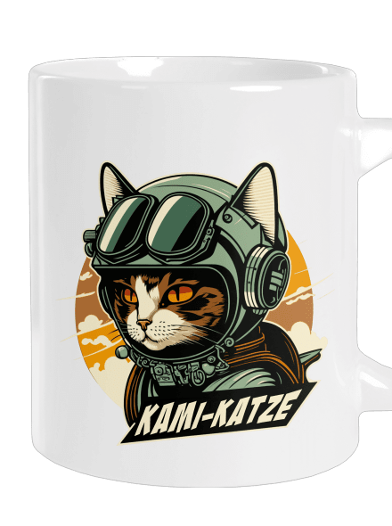 Kami-Katze veľký hrnček White