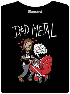 Dad metal dámske tričko s lemom Black