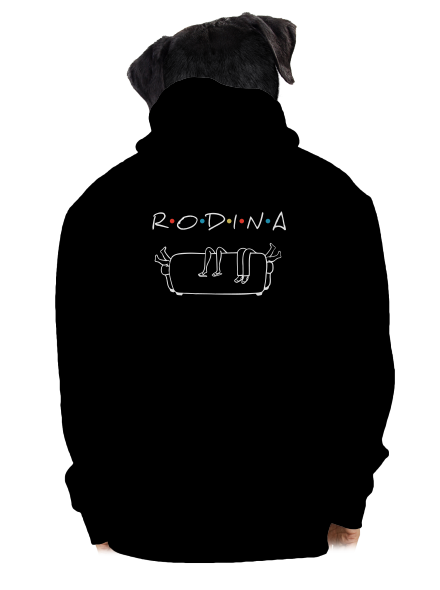 Rodina pánska mikina na zips Black