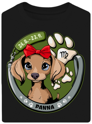 Psí horoskop: Panna unisex tričko oversized Black