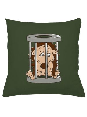 Jažeček v klietke vankúš Olive Green