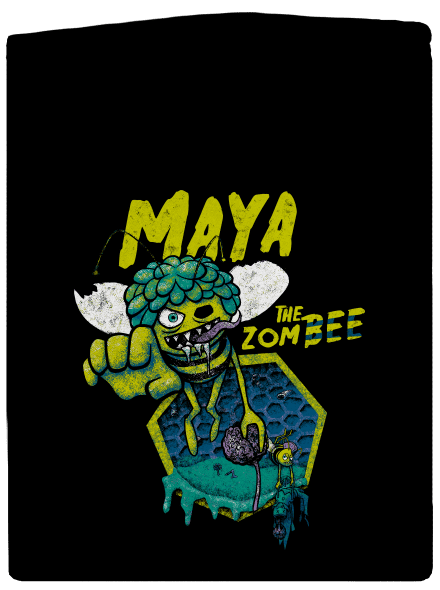 Zombee Maja pánska mikina na zips Black
