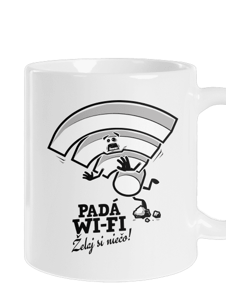 Padá wi-fi klasický hrnček White