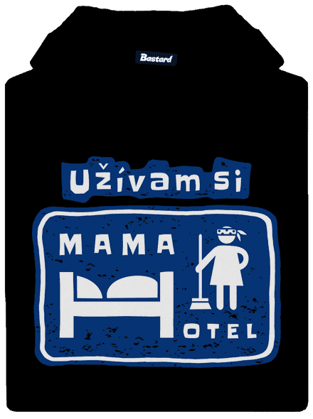 Mama Hotel detská mikina klokanka Black