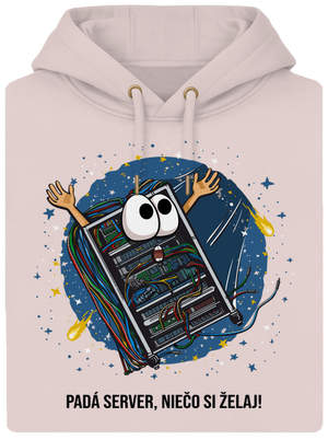 Padá server unisex mikina premium Rose Chalk