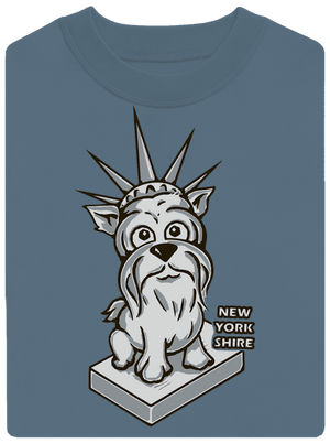 New Yorkshire unisex mikina bez kapucne Nordic Blue