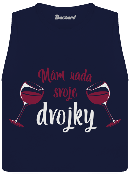Dvojky dámske tielko voľné Navy