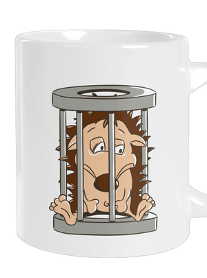 Jažeček v klietke veľký hrnček White