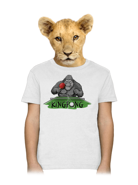 King pong detské tričko White