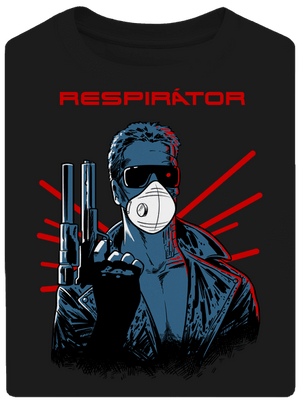 Respirátor unisex tričko oversized Black