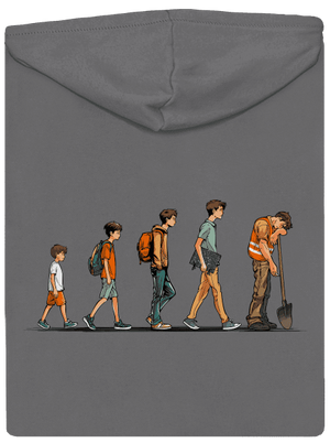 Evolúcia študenta dámska mikina na zips Steel Gray