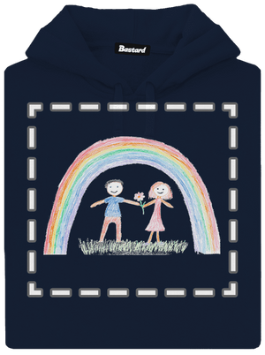 Detské kresby - Nahraj vlastnú pánska mikina klokanka Navy