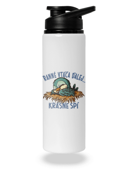 Ranné vtáča spí flaša na vodu White