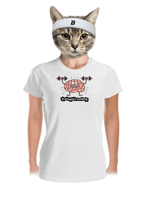 Trénujem mozog  dámske športové tričko White