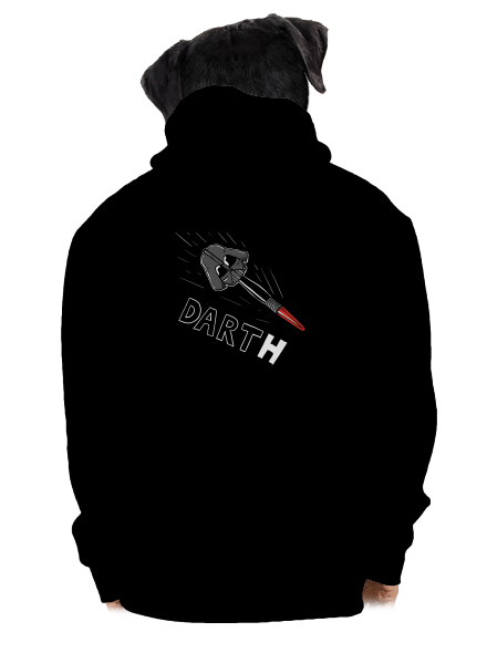 Dart(h) pánska mikina na zips Black