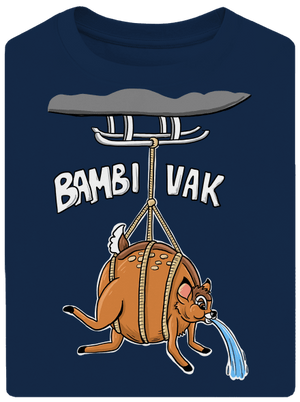 Bambi vak unisex tričko oversized Midnight Blue