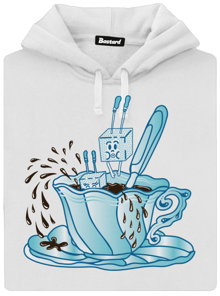 Cukroholik dámska mikina klokanka White