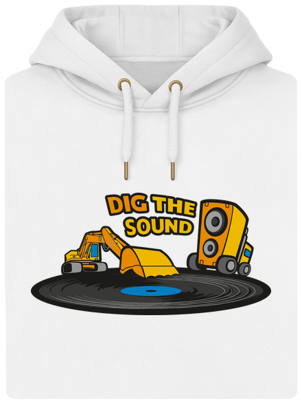 Dig the sound unisex mikina premium Snowwhite