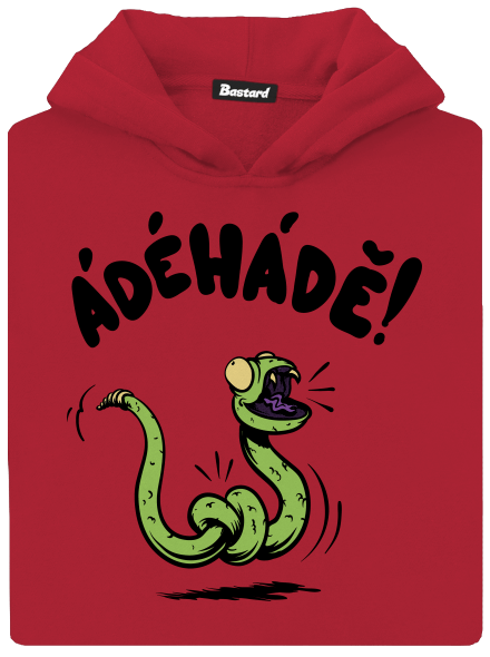 Ádéhádě detská mikina klokanka Fire Red