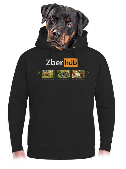 Zber húb unisex mikina premium Dark Black