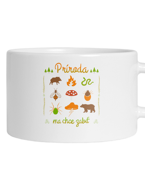 Príroda ma chce zabiť hrnček makronka White