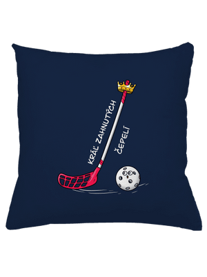 Kráľ zahnutých čepelí - florbal vankúš Dark Navy