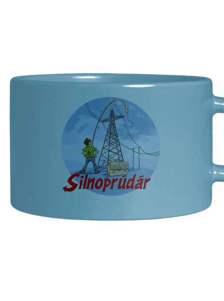 Silnoprúdár hrnček makronka Blue Macaron