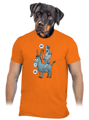 Somár a AI pánske tričko Orange