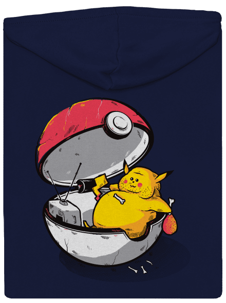 Koniec pokémona pánska mikina na zips Navy