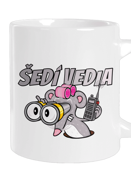 Šedí vedia - myš veľký hrnček White