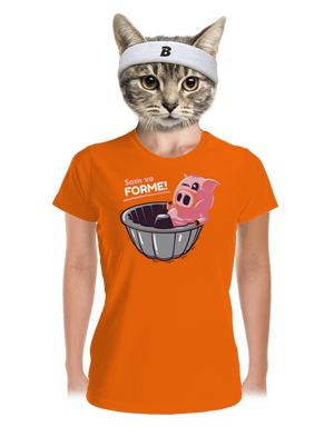 Vo forme dámske športové tričko Neon Orange