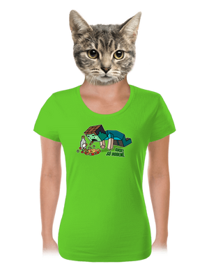 Kocky sú hodené dámske tričko Apple Green