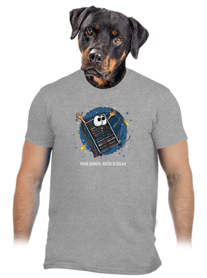 Padá server pánske tričko Sport Grey