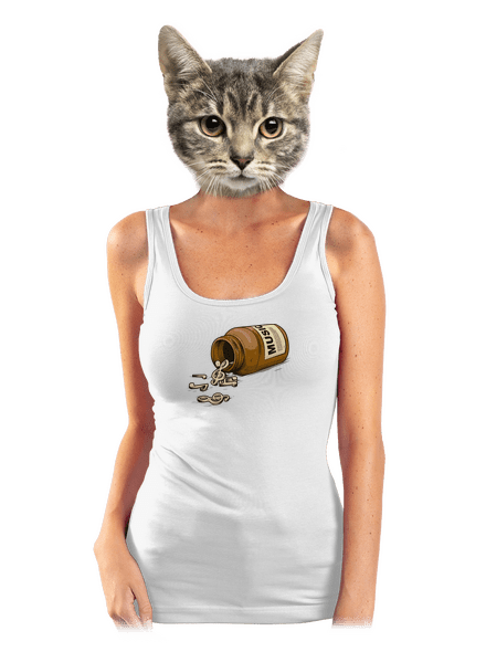 Music Pills dámske tielko klasické White