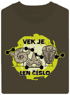 Vek je len číslo unisex mikina bez kapucne Urban Khaki