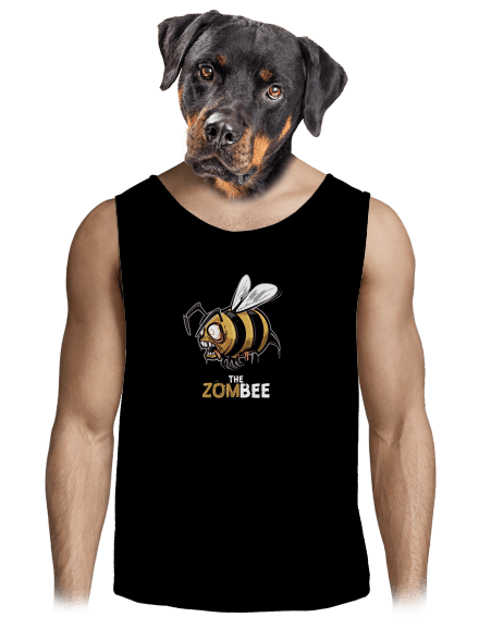 ZomBee - žltá pánske tielko Black