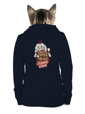 Osudová láska dámska mikina na zips Navy Mal