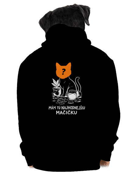 Mám najhodnejšiu mačičku pánska mikina na zips Black
