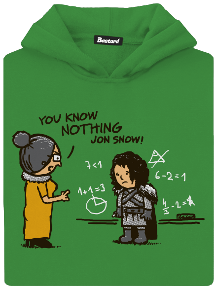 You Know Nothing detská mikina klokanka Kelly Green AWD