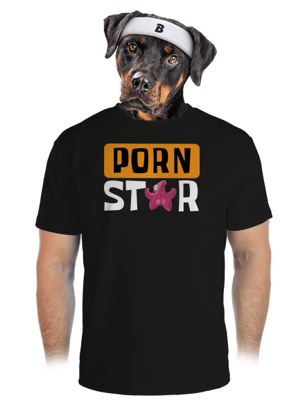 Porn star pánske športové tričko Black