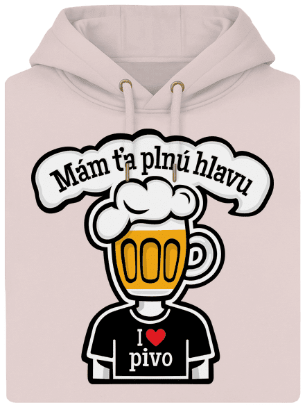 Mám ťa plnú hlavu unisex mikina premium Rose Chalk