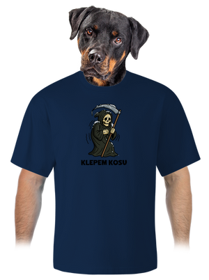 Klepem kosu unisex tričko oversized Midnight Blue