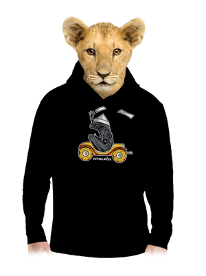 Votrelníček detská mikina klokanka Black