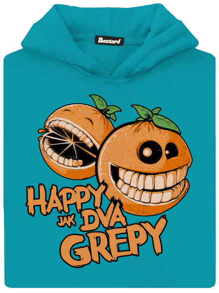Happy grepy detská mikina klokanka Hawaiian Blue