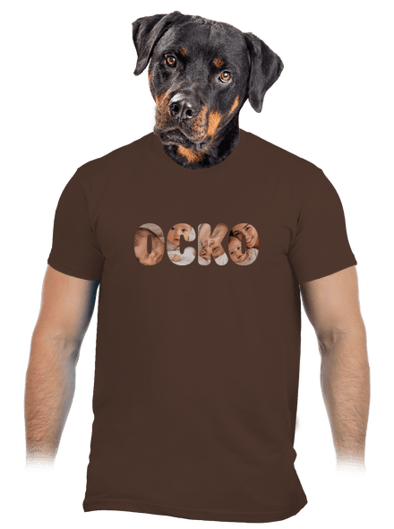 Nápis ocko z vlastných fotiek pánske tričko Brown