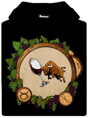 Vínny horoskop: Býk pánska mikina klokanka Black