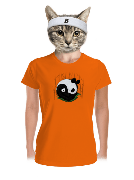 Dve spiace pandy dámske športové tričko Neon Orange