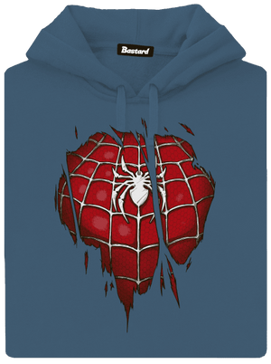 Spider Inside dámska mikina klokanka Denim